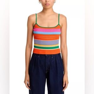 STAUD Multicolor Striped Camisole